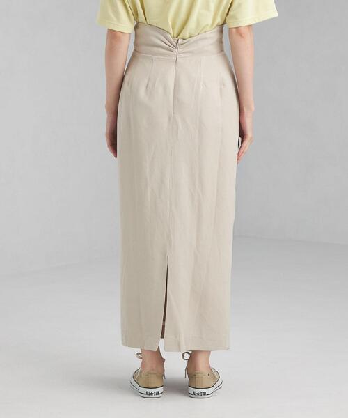 OUTERSUNSET（アウターサンセット）の「＜OUTERSUNSET×green label relaxing(アウターサンセット×グリーンレーベルリラクシング)＞ ウエスト ツイスト [スカート]（スカート・レディース・ダークブラウン/ナチュラル・FREE）」の5枚目の写真