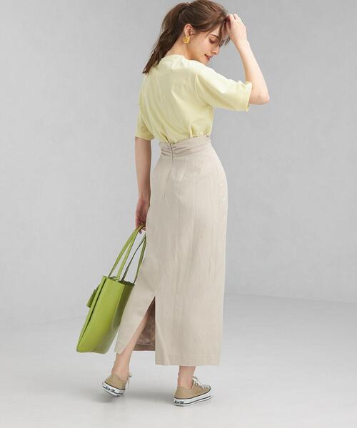 OUTERSUNSET（アウターサンセット）の「＜OUTERSUNSET×green label relaxing(アウターサンセット×グリーンレーベルリラクシング)＞ ウエスト ツイスト [スカート]（スカート・レディース・ダークブラウン/ナチュラル・FREE）」の7枚目の写真