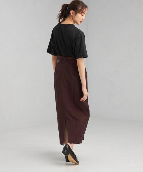 OUTERSUNSET（アウターサンセット）の「＜OUTERSUNSET×green label relaxing(アウターサンセット×グリーンレーベルリラクシング)＞ ウエスト ツイスト [スカート]（スカート・レディース・ダークブラウン/ナチュラル・FREE）」の9枚目の写真