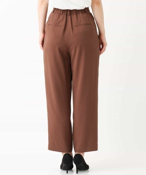 MK MICHEL KLEIN（エムケーミッシェルクラン）の「ウエストタックパンツ/洗える（その他パンツ・レディース・ブラウン/マスタード・38/36）」の6枚目の写真