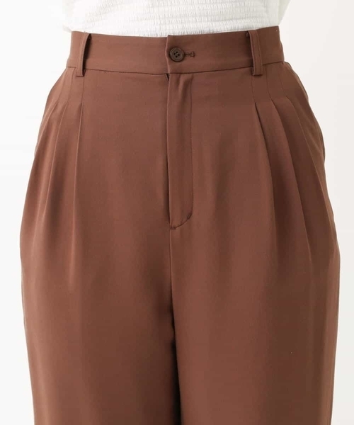 MK MICHEL KLEIN（エムケーミッシェルクラン）の「ウエストタックパンツ/洗える（その他パンツ・レディース・ブラウン/マスタード・38/36）」の7枚目の写真