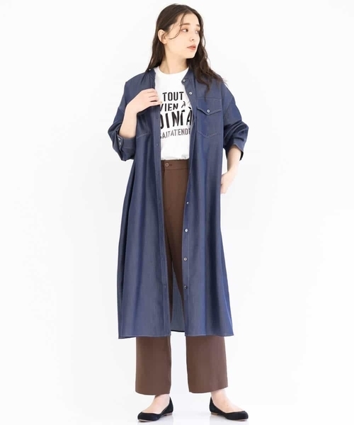 MK MICHEL KLEIN（エムケーミッシェルクラン）の「ウエストタックパンツ/洗える（その他パンツ・レディース・ブラウン/マスタード・38/36）」の13枚目の写真