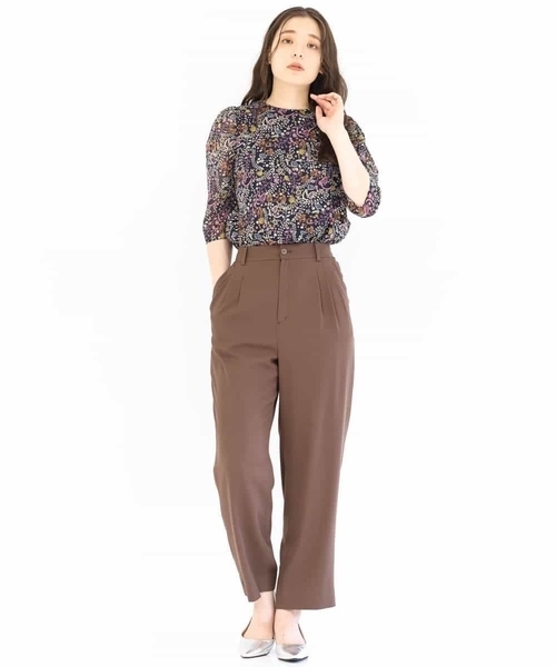 MK MICHEL KLEIN（エムケーミッシェルクラン）の「ウエストタックパンツ/洗える（その他パンツ・レディース・ブラウン/マスタード・38/36）」の15枚目の写真