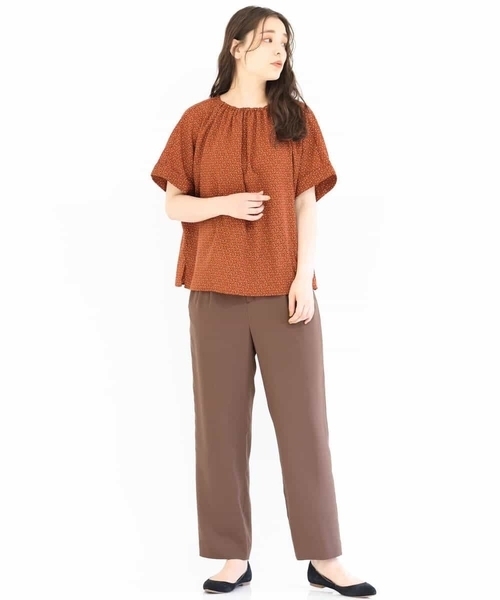 MK MICHEL KLEIN（エムケーミッシェルクラン）の「ウエストタックパンツ/洗える（その他パンツ・レディース・ブラウン/マスタード・38/36）」の18枚目の写真