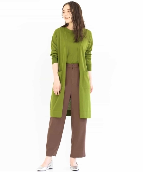 MK MICHEL KLEIN（エムケーミッシェルクラン）の「ウエストタックパンツ/洗える（その他パンツ・レディース・ブラウン/マスタード・38/36）」の22枚目の写真