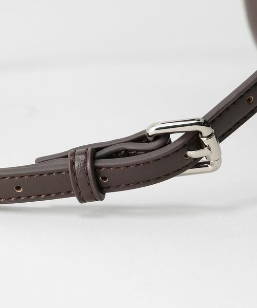 green label relaxing(グリーンレーベルリラクシング)の「<Et/clo(エックロ)> サドル P/W 2WAY バッグ(ショルダーバッグ・レディース・ダークブラウン/オフホワイト・FREE)」の9枚目の写真