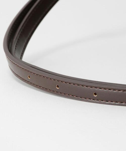 green label relaxing(グリーンレーベルリラクシング)の「<Et/clo(エックロ)> サドル P/W 2WAY バッグ(ショルダーバッグ・レディース・ダークブラウン/オフホワイト・FREE)」の10枚目の写真