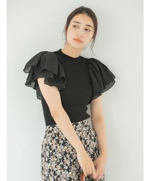 ラッフルスリーブプルオーバー