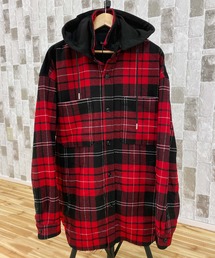 DIESEL | ウールファブリックオーバーチェックシャツジャケット「S-TARO-HOOD」(ミリタリージャケット)