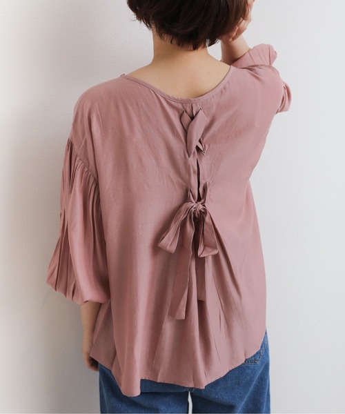 sakishimatokyo（サキシマトーキョー）の「【ZOZO限定】サキシマamp「バックリボンバルーンスリーブブラウス」（シャツ/ブラウス・レディース・ライトグリーン/オフホワイト/ブラック/ピンク・FREE）」の11枚目の写真