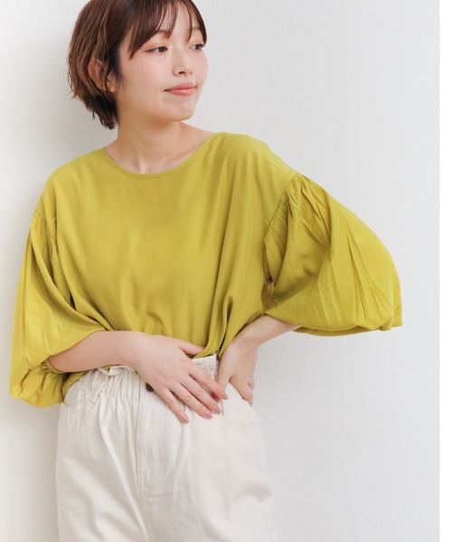 sakishimatokyo（サキシマトーキョー）の「【ZOZO限定】サキシマamp「バックリボンバルーンスリーブブラウス」（シャツ/ブラウス・レディース・ライトグリーン/オフホワイト/ブラック/ピンク・FREE）」の7枚目の写真