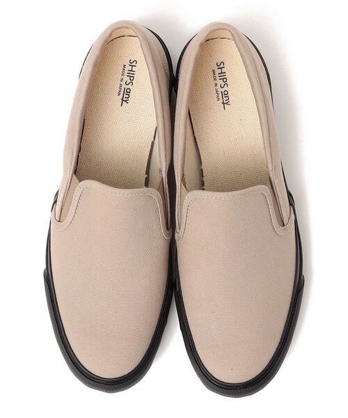 SHIPS any（シップス エニィ）の「SHIPS any: <バルカナイズド製法>日本製 キャンバス スリッポン◇（スニーカー・メンズ・ベージュ/ネイビー・25/26/27/28）」の4枚目の写真
