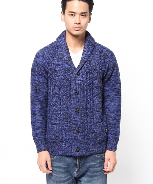 VENCEEXCHANGE(ヴァンスエクスチェンジ)の「アクリルポリプロピレンケーブルアミショールカーディガン(カーディガン/ボレロ・メンズ・シルバー/レッド/ロイヤルブルー・SMALL/LARGE/MEDIUM)」の11枚目の写真