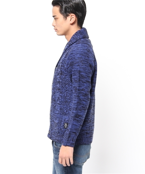 VENCEEXCHANGE(ヴァンスエクスチェンジ)の「アクリルポリプロピレンケーブルアミショールカーディガン(カーディガン/ボレロ・メンズ・シルバー/レッド/ロイヤルブルー・SMALL/LARGE/MEDIUM)」の12枚目の写真