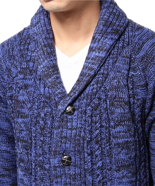 VENCEEXCHANGE(ヴァンスエクスチェンジ)の「アクリルポリプロピレンケーブルアミショールカーディガン(カーディガン/ボレロ・メンズ・シルバー/レッド/ロイヤルブルー・SMALL/LARGE/MEDIUM)」の15枚目の写真