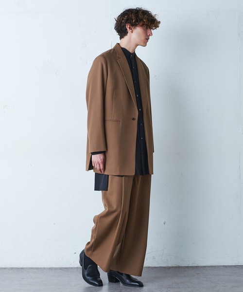 Lui's（ルイス）の「バンブーレーヨンサテンビッグシルエットスリットシャツ（シャツ/ブラウス・メンズ・ホワイト/ブラック・FREE）」の12枚目の写真