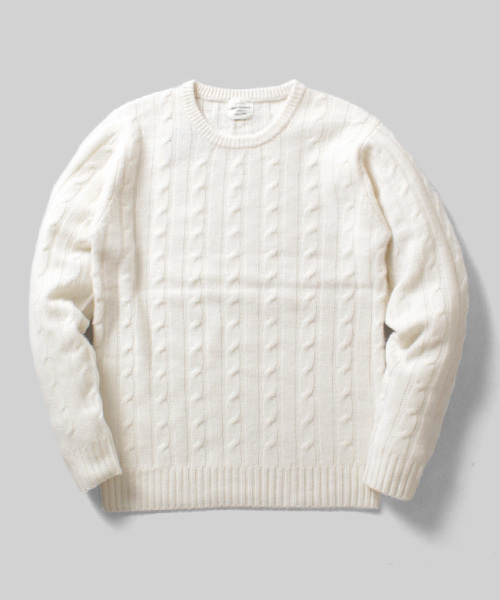 URBAN RESEARCH（アーバンリサーチ）の「URBAN RESEARCH CABLE KNIT C/N（ニット/セーター・メンズ・バーガンディー/ネイビー/ロイヤルブルー/ホワイト・LARGE/MEDIUM）」の9枚目の写真