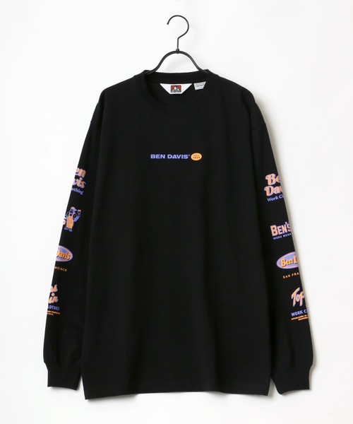 BEN DAVIS(ベンデイビス)の「BEN DAVIS/ベンデイビス 袖プリント バナーロゴ ロングスリーブTシャツ(Tシャツ/カットソー・メンズ・ホワイト/ブラック/パープル/ピンク・M/L/XL)」の15枚目の写真