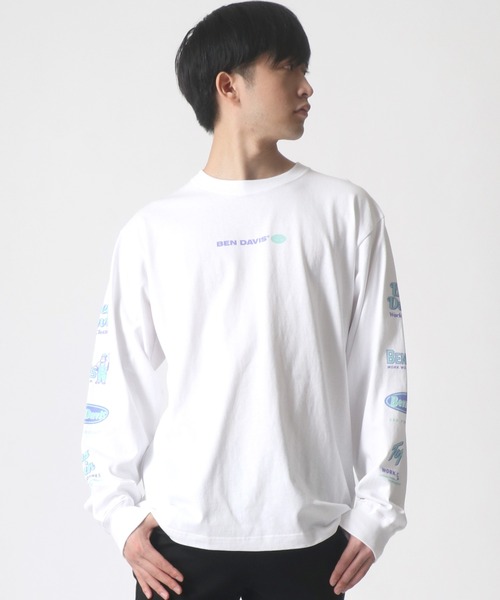 BEN DAVIS(ベンデイビス)の「BEN DAVIS/ベンデイビス 袖プリント バナーロゴ ロングスリーブTシャツ(Tシャツ/カットソー・メンズ・ホワイト/ブラック/パープル/ピンク・M/L/XL)」の22枚目の写真