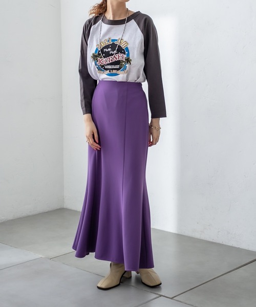 mystic(ミスティック)の「ラグランプリントTシャツ(Tシャツ/カットソー・レディース・グレー/キャメル/ベージュ・FREE)」の17枚目の写真