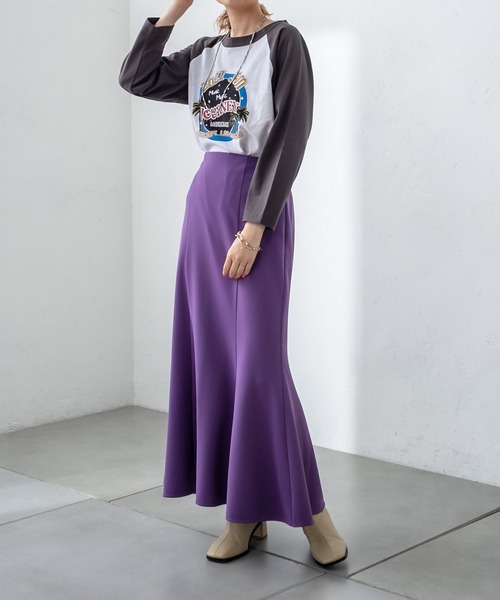 mystic(ミスティック)の「ラグランプリントTシャツ(Tシャツ/カットソー・レディース・グレー/キャメル/ベージュ・FREE)」の14枚目の写真