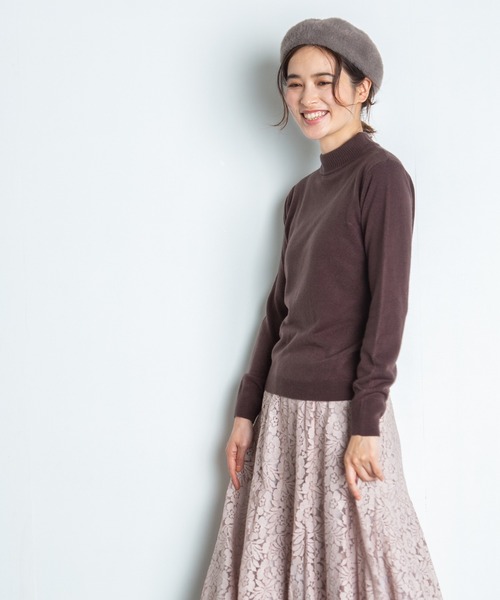 QUEENHEAD(クイーンヘッド)の「ふわふわフェイクファーベレー帽(ハンチング/ベレー帽・レディース・ブラック/グレイッシュベージュ・FREE)」の14枚目の写真