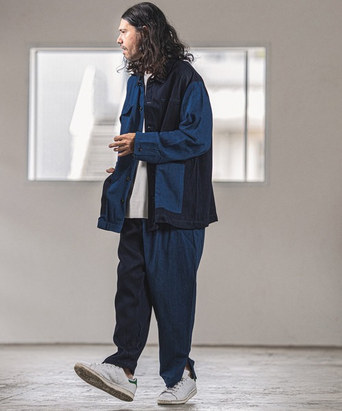 CAMBIO（カンビオ）の「mj8159-Remake Like American Casual Coverall Jacket ジャケット（カバーオール・メンズ・ブルー系その他/ストライプ・S/M/L）」の10枚目の写真