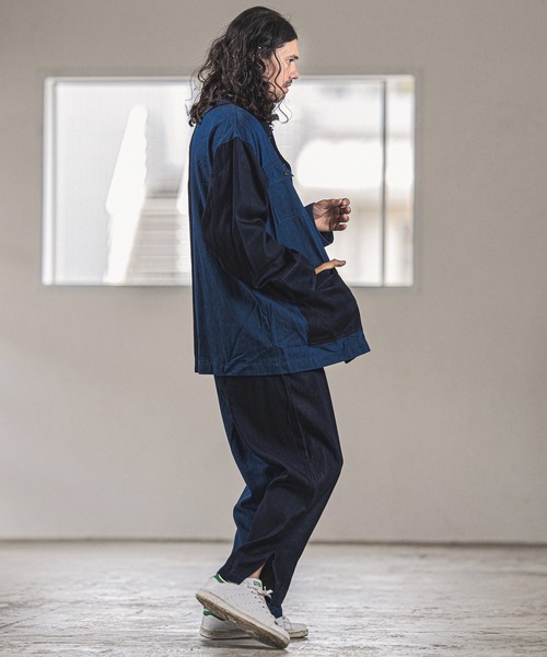 CAMBIO（カンビオ）の「mj8159-Remake Like American Casual Coverall Jacket ジャケット（カバーオール・メンズ・ブルー系その他/ストライプ・S/M/L）」の11枚目の写真