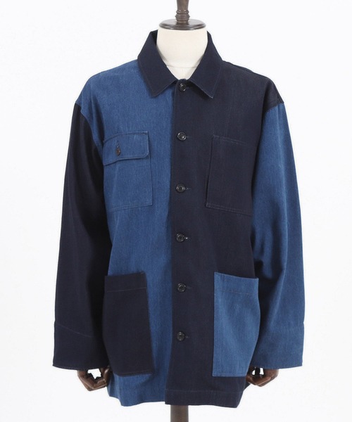 CAMBIO（カンビオ）の「mj8159-Remake Like American Casual Coverall Jacket ジャケット（カバーオール・メンズ・ブルー系その他/ストライプ・S/M/L）」の13枚目の写真