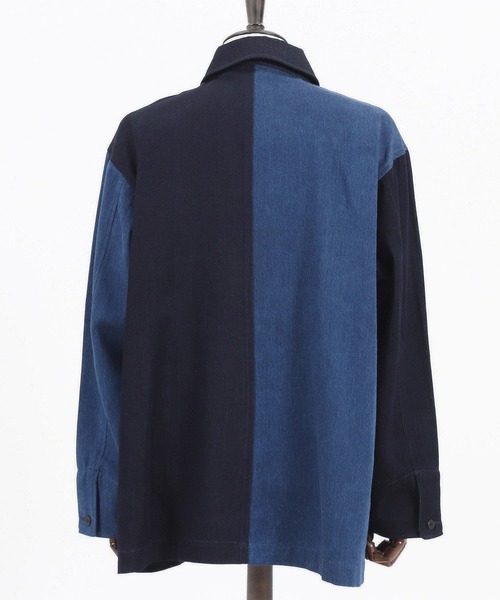 CAMBIO（カンビオ）の「mj8159-Remake Like American Casual Coverall Jacket ジャケット（カバーオール・メンズ・ブルー系その他/ストライプ・S/M/L）」の14枚目の写真