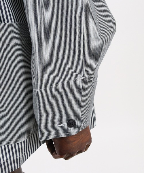 CAMBIO（カンビオ）の「mj8159-Remake Like American Casual Coverall Jacket ジャケット（カバーオール・メンズ・ブルー系その他/ストライプ・S/M/L）」の18枚目の写真