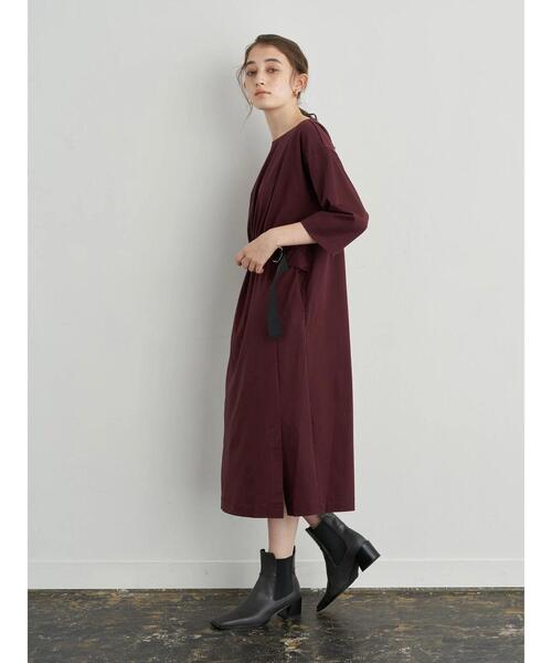 Editt by YECCA VECCA(エディットバイイェッカヴェッカ)の「P.ベルトデザインギャザーワンピース*(ワンピース・レディース・ブラウン/バーガンディー/ブラック・FREE)」の8枚目の写真