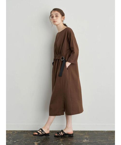 Editt by YECCA VECCA(エディットバイイェッカヴェッカ)の「P.ベルトデザインギャザーワンピース*(ワンピース・レディース・ブラウン/バーガンディー/ブラック・FREE)」の13枚目の写真