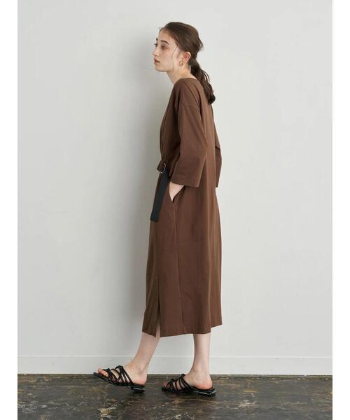 Editt by YECCA VECCA(エディットバイイェッカヴェッカ)の「P.ベルトデザインギャザーワンピース*(ワンピース・レディース・ブラウン/バーガンディー/ブラック・FREE)」の21枚目の写真