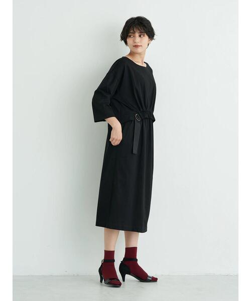 Editt by YECCA VECCA(エディットバイイェッカヴェッカ)の「P.ベルトデザインギャザーワンピース*(ワンピース・レディース・ブラウン/バーガンディー/ブラック・FREE)」の10枚目の写真