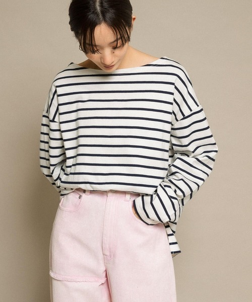 KBF（ケイビーエフ）の「illi　ボーダーバスクTシャツ（Tシャツ/カットソー・レディース・ブルー系その他/イエロー系その他/グレー系その他・ONE）」の3枚目の写真