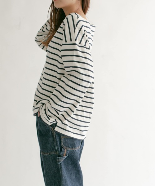 KBF（ケイビーエフ）の「illi　ボーダーバスクTシャツ（Tシャツ/カットソー・レディース・ブルー系その他/イエロー系その他/グレー系その他・ONE）」の15枚目の写真