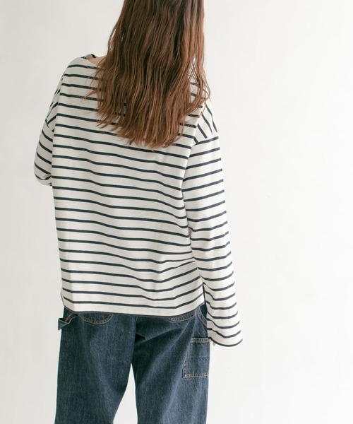 KBF（ケイビーエフ）の「illi　ボーダーバスクTシャツ（Tシャツ/カットソー・レディース・ブルー系その他/イエロー系その他/グレー系その他・ONE）」の17枚目の写真