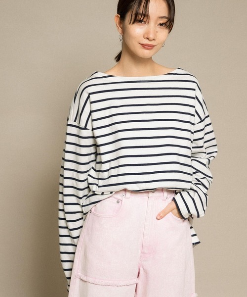 KBF（ケイビーエフ）の「illi　ボーダーバスクTシャツ（Tシャツ/カットソー・レディース・ブルー系その他/イエロー系その他/グレー系その他・ONE）」の20枚目の写真