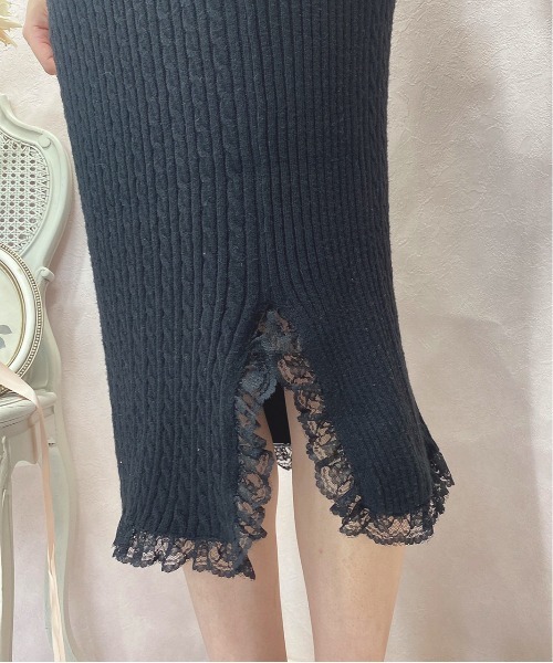 Swankiss（スワンキス）の「HB vintage tight knitO/P（ワンピース・レディース・ピンク/ブラック/グレー・FREE）」の10枚目の写真