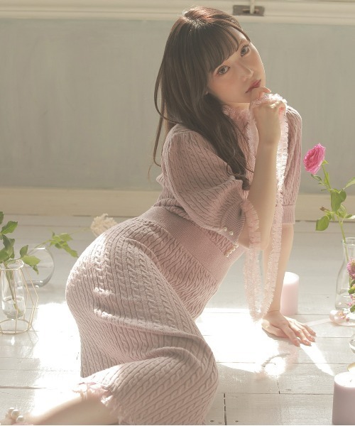 Swankiss（スワンキス）の「HB vintage tight knitO/P（ワンピース・レディース・ピンク/ブラック/グレー・FREE）」の13枚目の写真