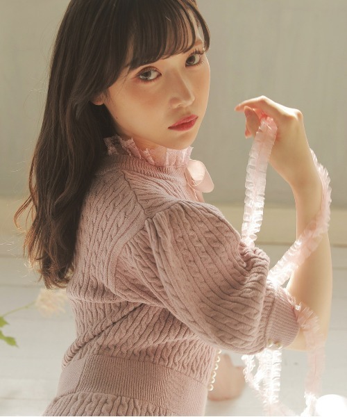 Swankiss（スワンキス）の「HB vintage tight knitO/P（ワンピース・レディース・ピンク/ブラック/グレー・FREE）」の17枚目の写真