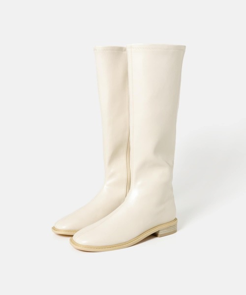 SENSE OF PLACE by URBAN RESEARCH(センスオブプレイスバイアーバンリサーチ)の「スクエアトウセンターシームロングブーツ(ブーツ・レディース・ブラウン/アイボリー/ブラック・MEDIUM/SMALL/LARGE)」の7枚目の写真