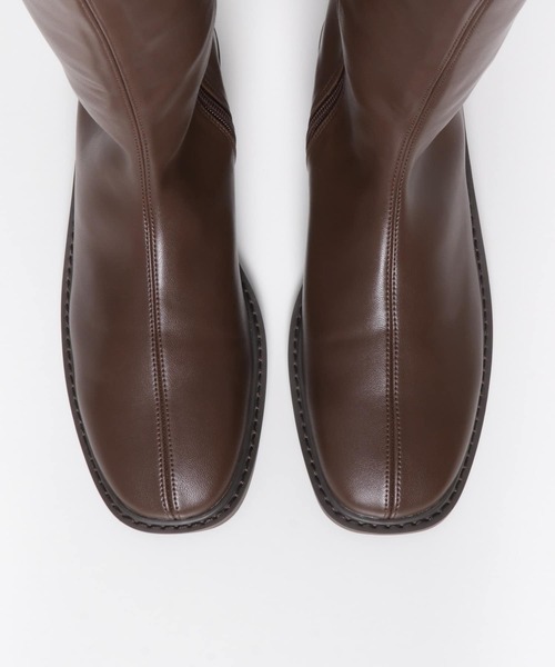 SENSE OF PLACE by URBAN RESEARCH(センスオブプレイスバイアーバンリサーチ)の「スクエアトウセンターシームロングブーツ(ブーツ・レディース・ブラウン/アイボリー/ブラック・MEDIUM/SMALL/LARGE)」の10枚目の写真