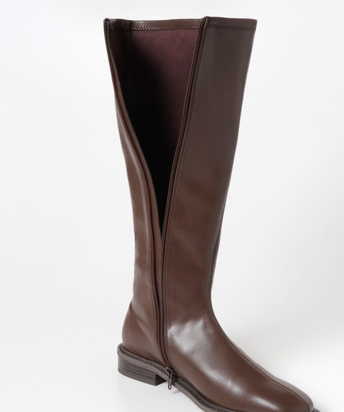 SENSE OF PLACE by URBAN RESEARCH(センスオブプレイスバイアーバンリサーチ)の「スクエアトウセンターシームロングブーツ(ブーツ・レディース・ブラウン/アイボリー/ブラック・MEDIUM/SMALL/LARGE)」の13枚目の写真