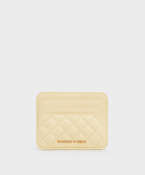 CHARLES & KEITH（チャールズ & キース）の「キルテッド カードホルダー / Quilted Card Holder（カードケース・レディース・ブラック/ベビーピンク/バーガンディー/ライトベージュ/ブルーグラス/シルバー/ミント/ピンク系その他3/ライトイエロー・XXS）」の5枚目の写真