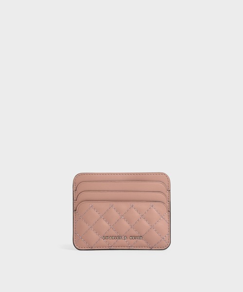 CHARLES & KEITH（チャールズ & キース）の「キルテッド カードホルダー / Quilted Card Holder（カードケース・レディース・ブラック/ベビーピンク/バーガンディー/ライトベージュ/ブルーグラス/シルバー/ミント/ピンク系その他3/ライトイエロー・XXS）」の6枚目の写真