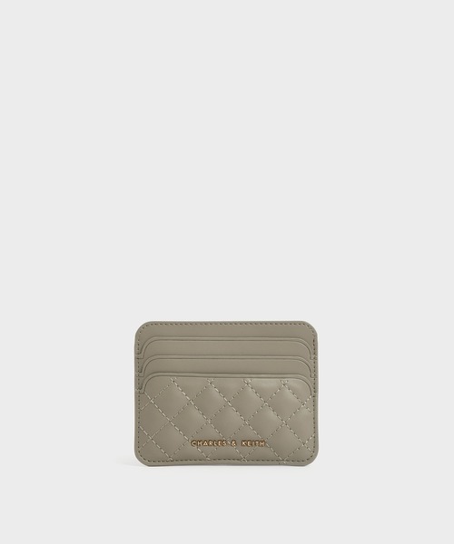 CHARLES & KEITH（チャールズ & キース）の「キルテッド カードホルダー / Quilted Card Holder（カードケース・レディース・ブラック/ベビーピンク/バーガンディー/ライトベージュ/ブルーグラス/シルバー/ミント/ピンク系その他3/ライトイエロー・XXS）」の3枚目の写真
