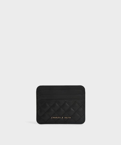 CHARLES & KEITH（チャールズ & キース）の「キルテッド カードホルダー / Quilted Card Holder（カードケース・レディース・ブラック/ベビーピンク/バーガンディー/ライトベージュ/ブルーグラス/シルバー/ミント/ピンク系その他3/ライトイエロー・XXS）」の2枚目の写真