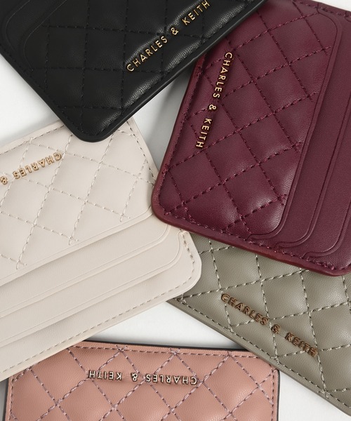 CHARLES & KEITH（チャールズ & キース）の「キルテッド カードホルダー / Quilted Card Holder（カードケース・レディース・ブラック/ベビーピンク/バーガンディー/ライトベージュ/ブルーグラス/シルバー/ミント/ピンク系その他3/ライトイエロー・XXS）」の14枚目の写真